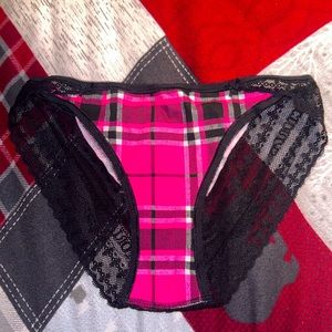 Vintage 2012 Victoria’s Secret Plaid Lace Cheeky Panties
